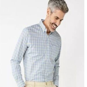 Men’s Izod  plaid button-down dress shirt, long sleeve, Small, NWT